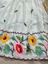 Ajd 8202 Crunchy Silk Floral Embroidery Work Kids Lehenga Choli
